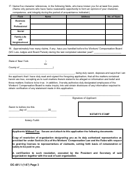 Form OC-401.1 Initial Application for License to Appear on Behalf of Claimant - New York, Page 3