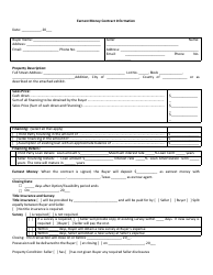 Earnest Money Contract Information Form - Texas