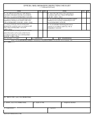 NAVSUP Form 5218 Official Mail Managers Inspection Checklist, Page 2