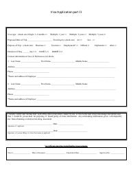 Liberia Visa Application Form - the Liberian Embassy - Washington, D.C., Page 2