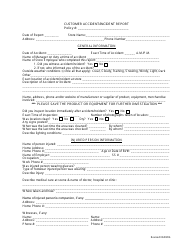 Document preview: Customer Accident/Incident Report Form