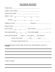 Incident Report Form - Different Points