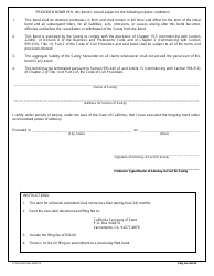 Form SFIM-460SB Immigration Consultant Surety Bond ($100,000) - California, Page 2