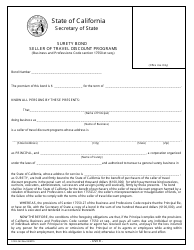 Document preview: Form SFSB-263 Seller of Travel Discount Programs Surety Bond - California