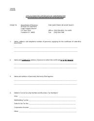 Document preview: Form 12A502 Application for Certificate of Subordination of Kentucky Department of Revenue Lien - Kentucky