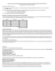 Form WTP10005 Oklahoma Nonresident Distributed Income Estimated Withholding Tax Report - Oklahoma, Page 2