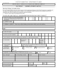 Form UC-61 &quot;Unemployment Separation Notice&quot; - Connecticut