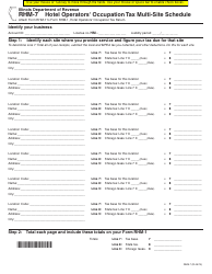 Form RHM-7 Hotel Operators&#039; Occupation Tax Multi-Site Schedule - Illinois