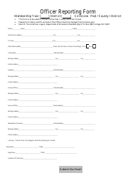 Document preview: Officer Reporting Form - the American Legion - Wisconsin