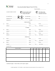 Document preview: Security Incident Report Form - North Central State College