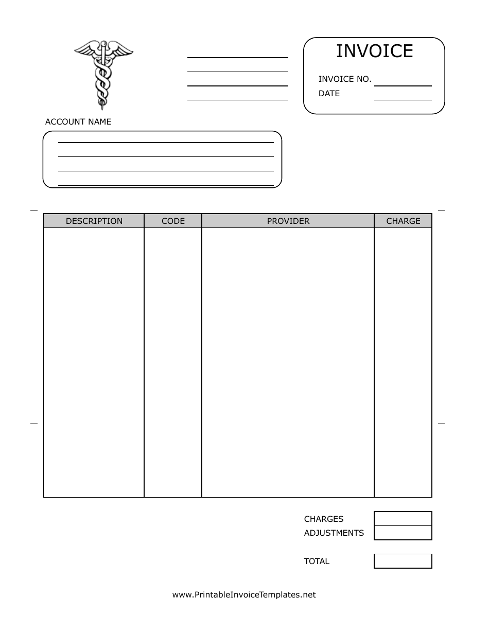 Healthcare Invoice Template Download Printable PDF  Templateroller In Home Health Care Invoice Template