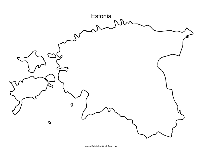 &quot;Estonia Map Template&quot; Download Pdf