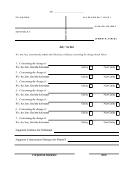 Document preview: Jury Verdict Form