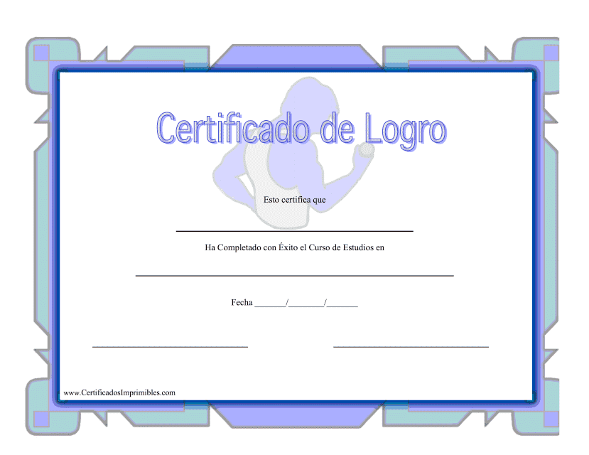 &quot;Certificado Do Logro En Evaluacion Sportivo&quot; (Spanish) Download Pdf