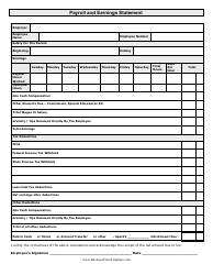 &quot;Payroll and Earnings Statement Template&quot;