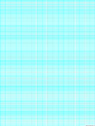 &quot;Cyan Semi-log Paper Template With 18 Divisions&quot;