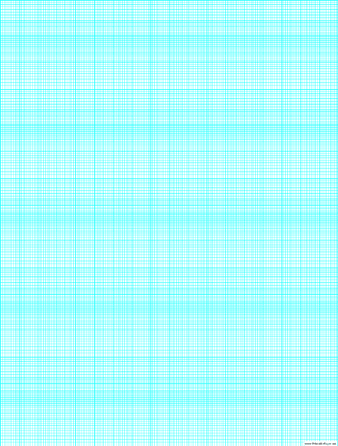 Cyan Semi-log Paper Template With 18 Divisions
