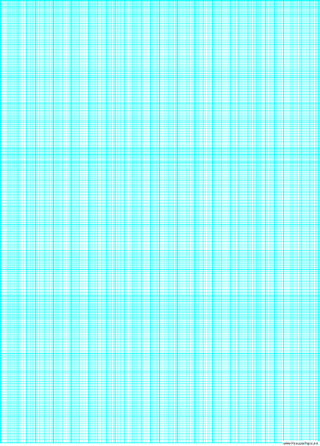 Cyan Semi-log Paper Template With 36 Divisions by 3-cycles