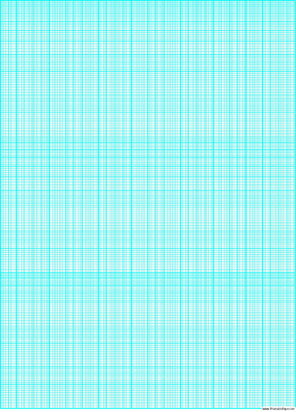 Cyan Semi-log Paper Template With 36 Divisions by 3-cycles