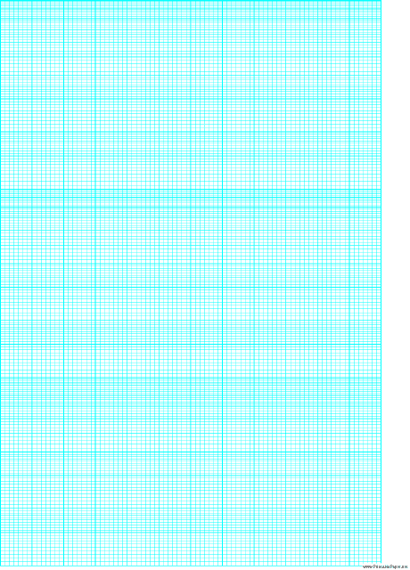 Cyan Semi-log Paper Template With 12 Divisions by 3-cycles