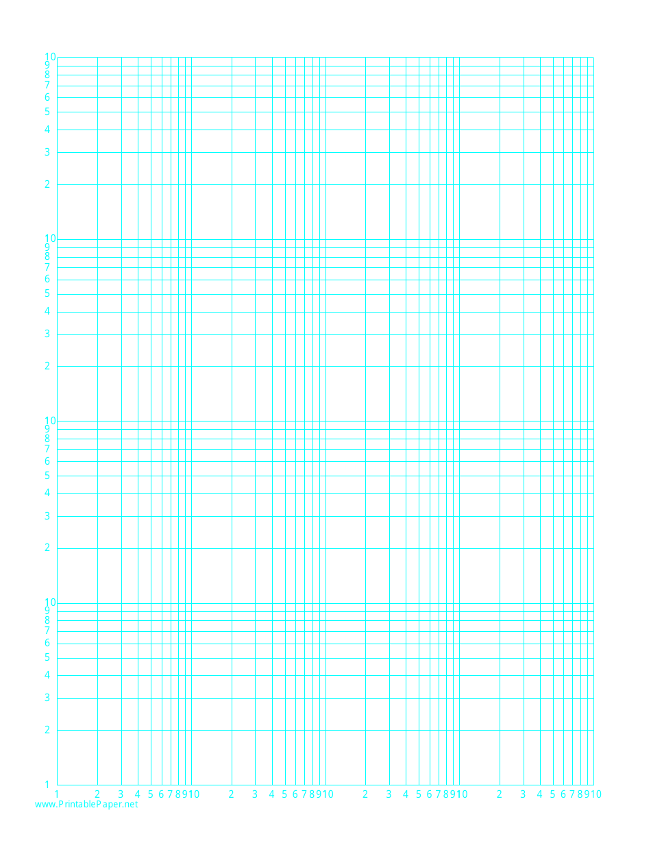 Log-Log Paper With Logarithmic Horizontal Axis and Vertical Axis