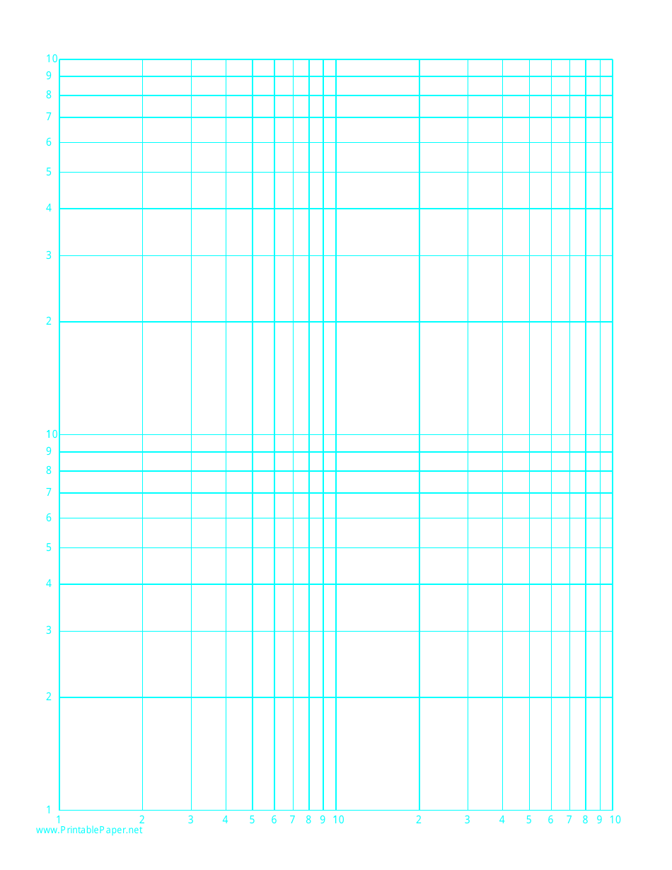 Log-Log Paper With Logarithmic Horizontal Axis (Image Preview)