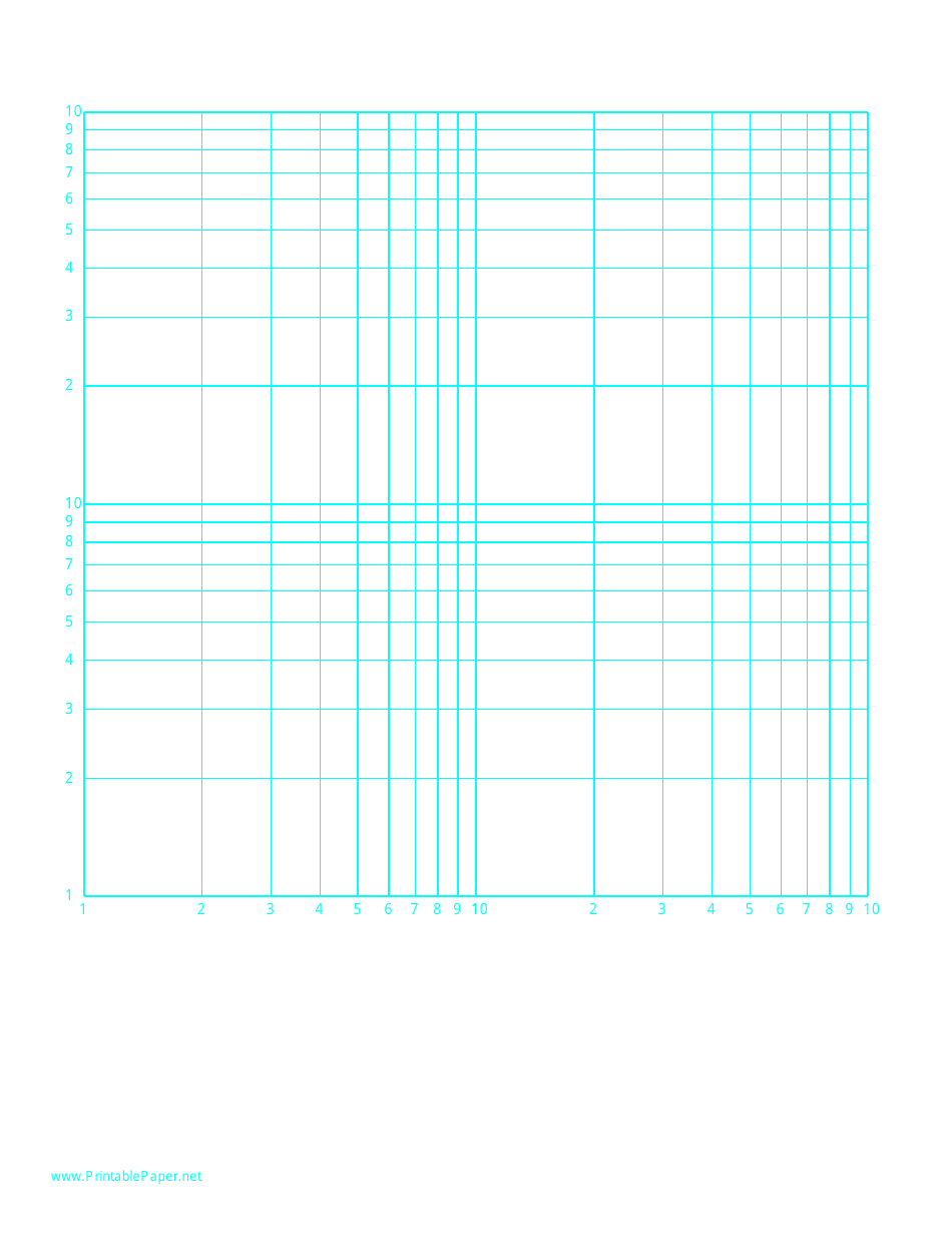 Log-Log Paper With Logarithmic Horizontal Axis (Two Decades) and ...