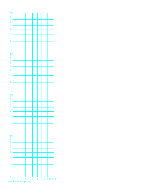 Log-Log Paper Template With Logarithmic Horizontal Axis