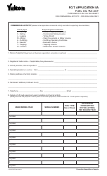 Document preview: Form YG3161 Fuel Oil Tax - Application 5a - Yukon, Canada
