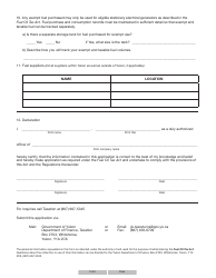 Form YG5802 &quot;Fuel Oil Tax - Application 5b&quot; - Yukon, Canada, Page 2