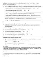 Form YG4826 Fuel Oil Tax - Application 5d - Yukon, Canada, Page 2