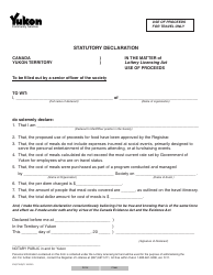 Document preview: Form YG5715 Statutory Declaration - Yukon, Canada