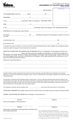 Document preview: Form YG5035 Assignment of Prospecting Lease - Yukon, Canada