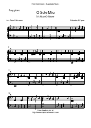 &quot;Eduardo Di Capua - O Sole Mio (It's Now or Never) Piano Sheet Music&quot;