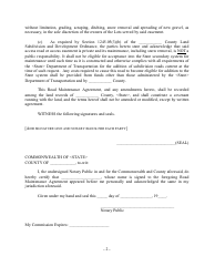 Private Road Maintenance Agreement Template, Page 2