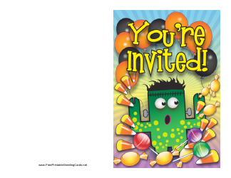 &quot;Halloween Party Invitation Template&quot;