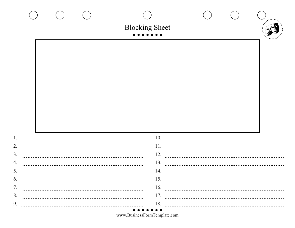 Blocking sheet template image preview
