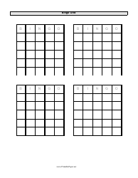 &quot;Bingo Grid Template&quot;