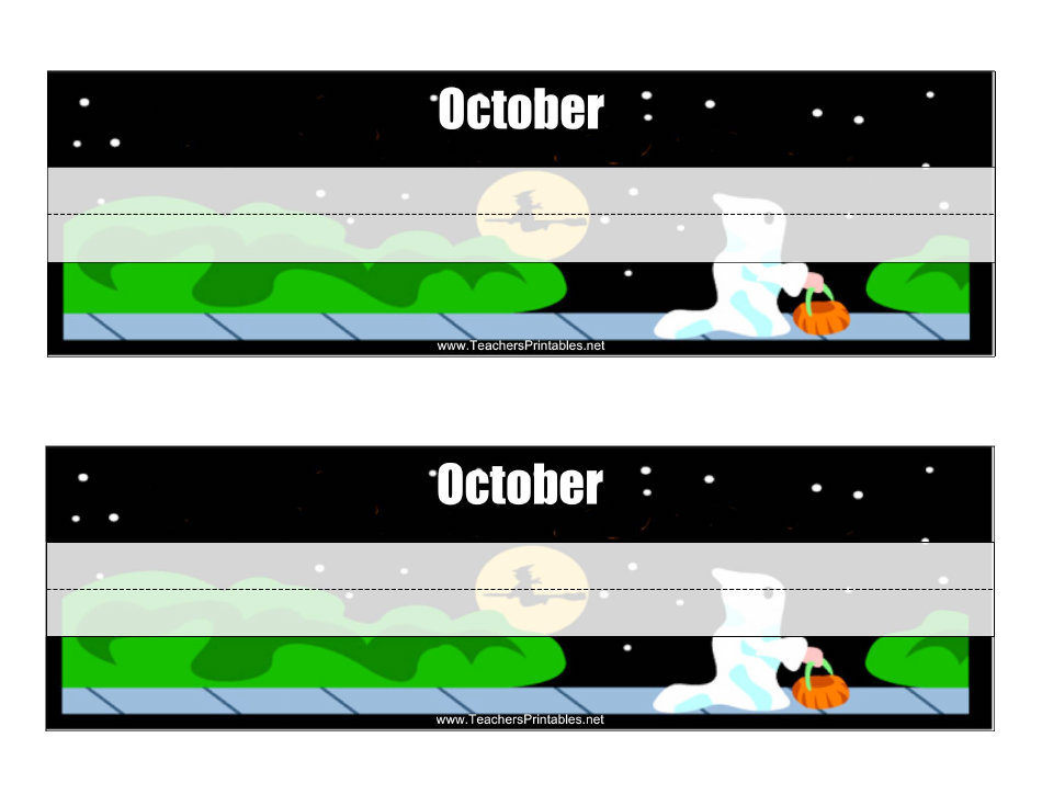 Desk Name Tag Template - October