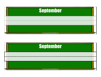 Desk Name Tag Template - September