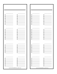 Document preview: Blank Checklist Template