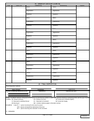 Form CG-6000 Coast Guard Investigative Service Evidence Custody Form, Page 2