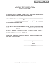 Document preview: Form AR14 Sworn Statement - Illinois