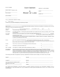 Document preview: Sworn Statement in Proof of Loss