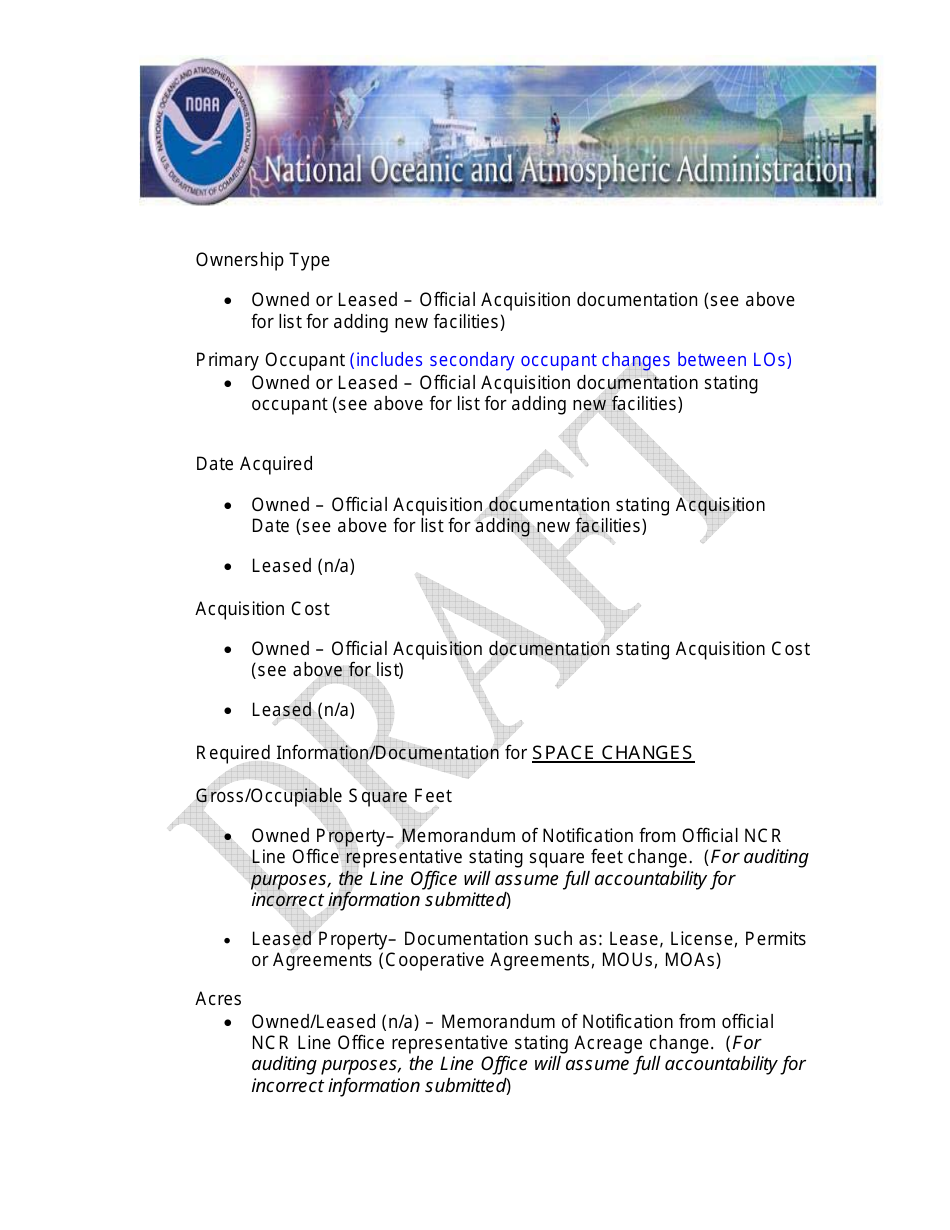Property Change Request Draft Form for Commercially Leased / Agreements and Owned Property, Page 4