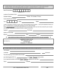 Form TA-VN-12 Request for Abandoned Motor Vehicle Certification - Vermont, Page 2