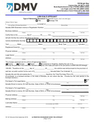 Document preview: Form VP-147 Lien Sale Affidavit - Nevada