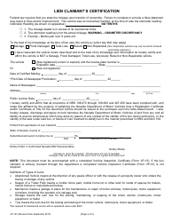 Form VP-147 Lien Sale Affidavit - Nevada, Page 2