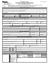 Form DTS33A School License Application - Virginia