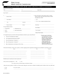 Document preview: Form BLS143 Application for New Car Inspection Stickers - New Jersey